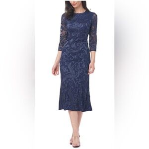 J S Collection NWOT Cecily 3/4 Sleeve Midi Dress